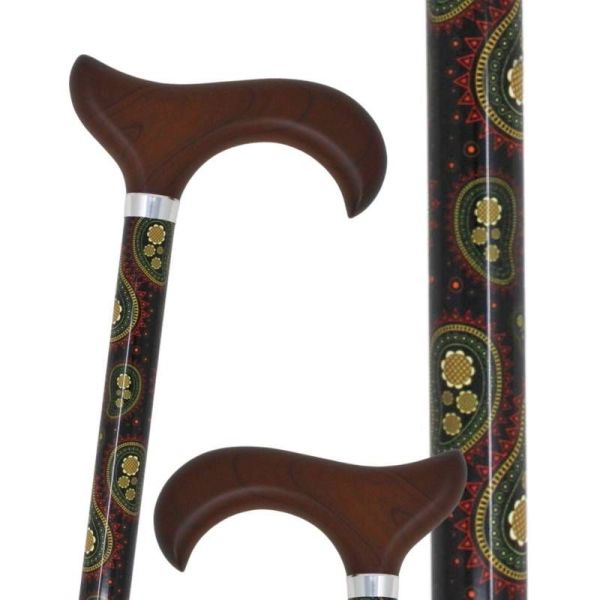 Aquaromat Canne de marche réglable, motif cachemire AQ175