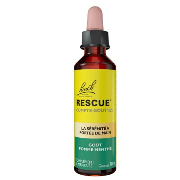 Bach Rescue compte-gouttes goût pomme menthe 20ml