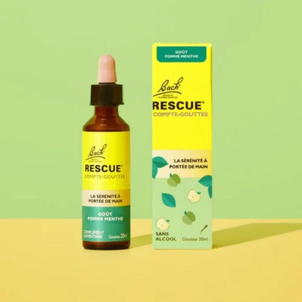 Bach Rescue compte-gouttes goût pomme menthe 20ml