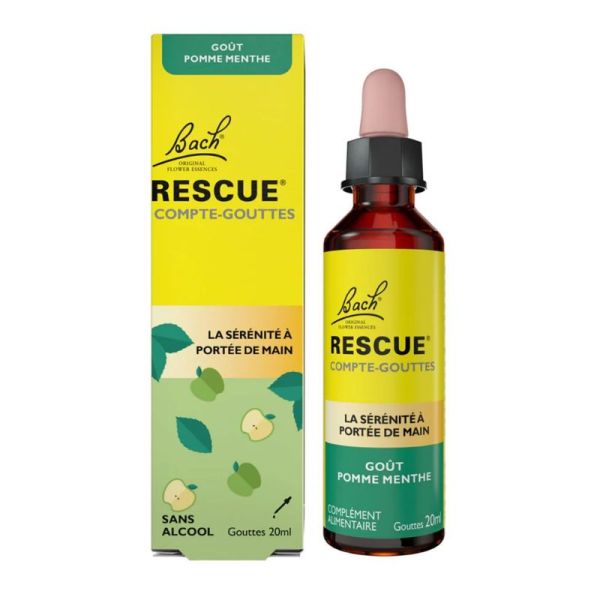 Bach Rescue compte-gouttes goût pomme menthe 20ml