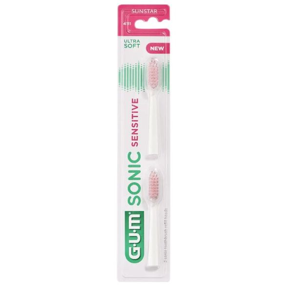 Gum Sonic Sensitive 2 brossettes pour brosse à dents électrique 4111