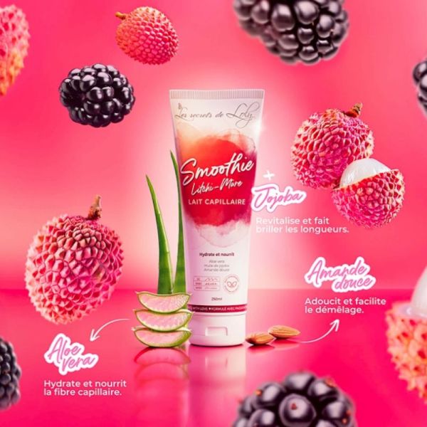 Les Secrets de Loly lait capillaire Smoothie Litchi-Mûre 250ml