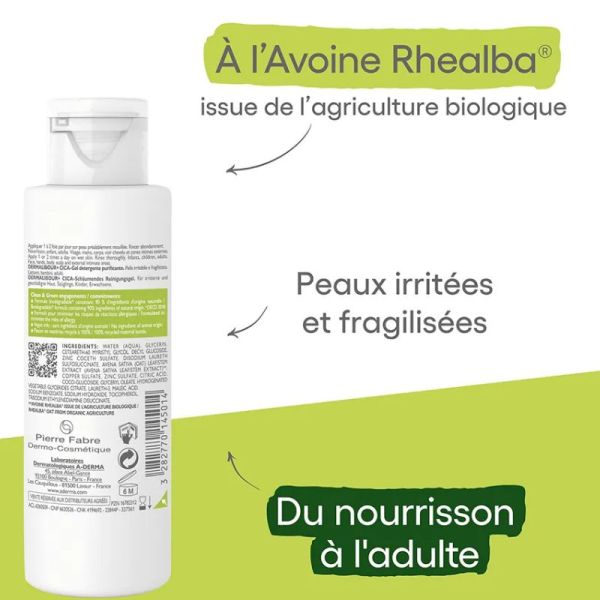 A-Derma Dermalibour+ Cica gel moussant assainissant 100ml