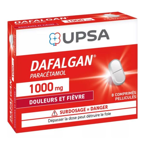 UPSA Dafalgan 1000 mg Paracétamol 8 comprimés pelliculés