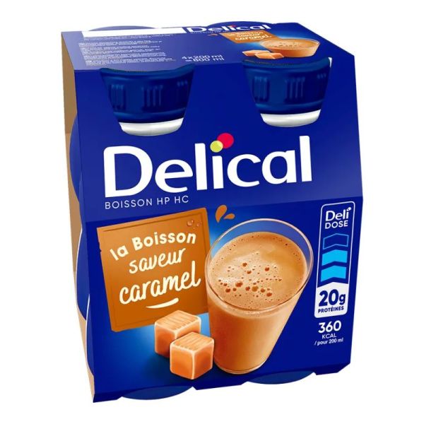 Delical Boisson Hphc lactée saveur Café 4 x 200ml