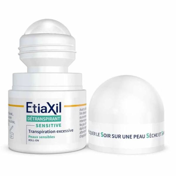 Etiaxil détranspirant déodorant Roll-On Sensitive 4 jours peaux sensibles 2x15ml