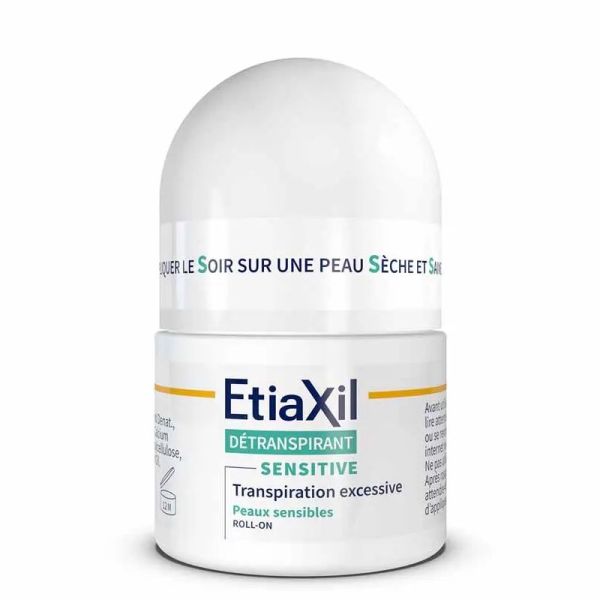Etiaxil détranspirant déodorant Roll-On Sensitive 4 jours peaux sensibles 2x15ml