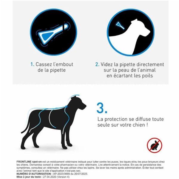 Frontline Spot-on chien S de 2-10kg 3 pipettes de 0,67ml