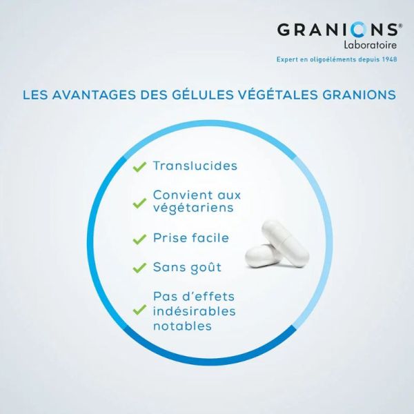 Granions Zinc 15mg Défenses Immunitaires 60 gélules