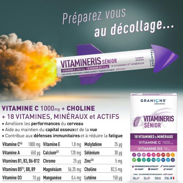 Granions Vitamineris Senior 1000mg Vitamine C 30 comprimés