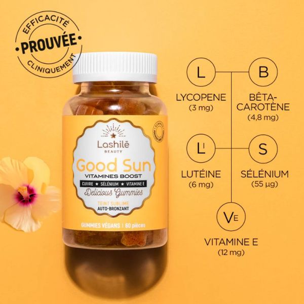 Lashilé Beauty Good Sun auto-bronzant 1 moist 60 gummies