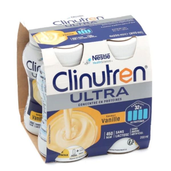Clinutren Ultra boisson concentrée Vanille 4 x 200ml