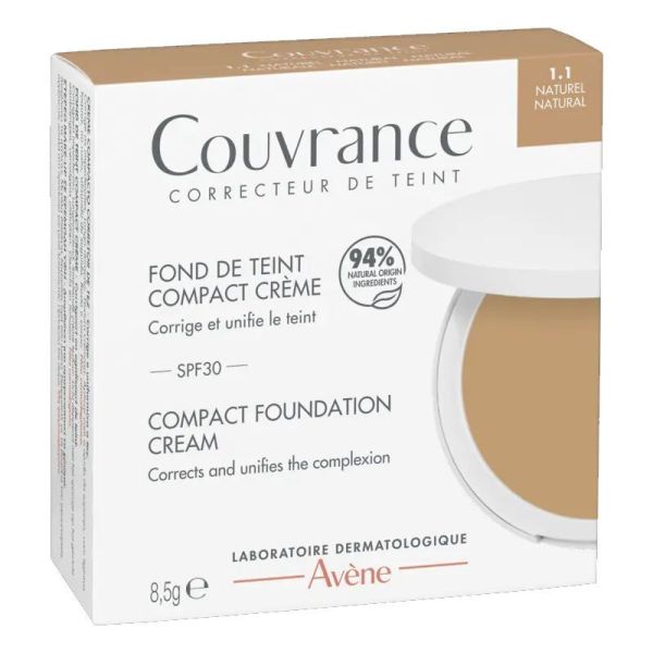 Avène Couvrance fond de teint compact 1.1 Naturel SPF30 8,5g