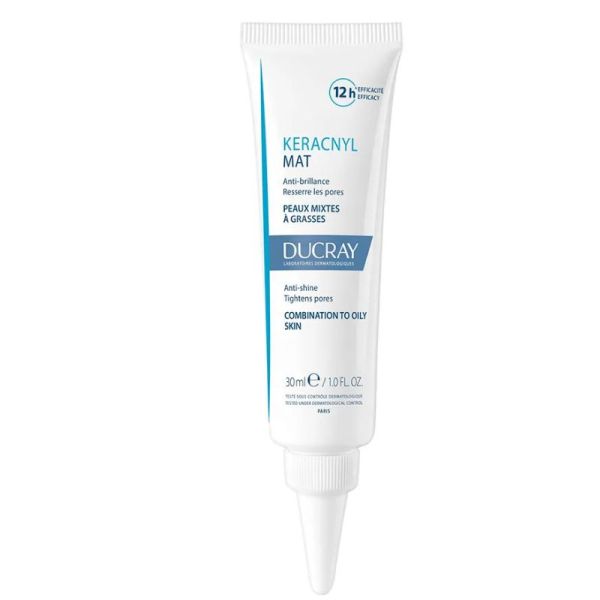 Ducray Keracnyl Mat  crème anti brillance et resserre les pores mat mat 30ml