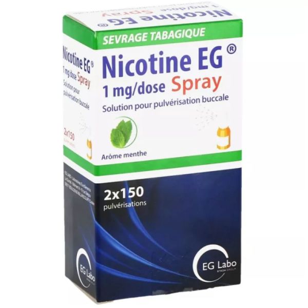 EG Nicotine 1mg/mL solution buccale menthe douce 15ml