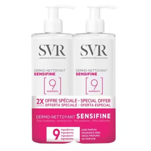 SVR Sensifine Duo dermo nettoyant démaquillant apaisant 400ml