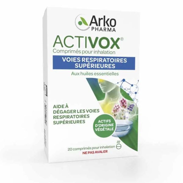 Activox Nez et Gorge huiles essentielles 20 Comprimés pour inhalation