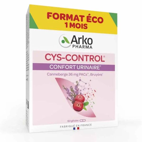 Arkopharma Cys-Control Confort Urinaire Canneberge 60 gélules
