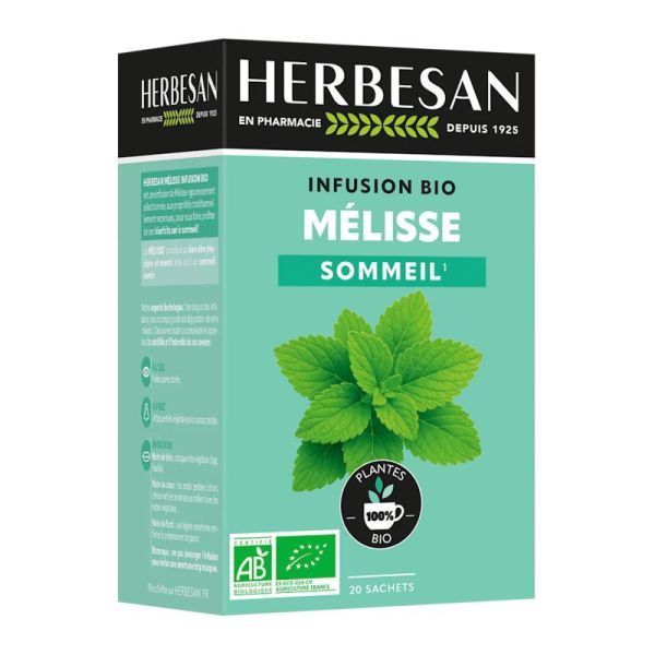 Herbesan Infusion Mélisse Bio 20 Sachets