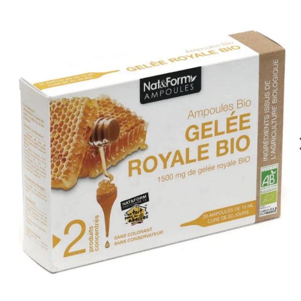 Nat&Form ampoule Gelée royale Bio 20 ampoules