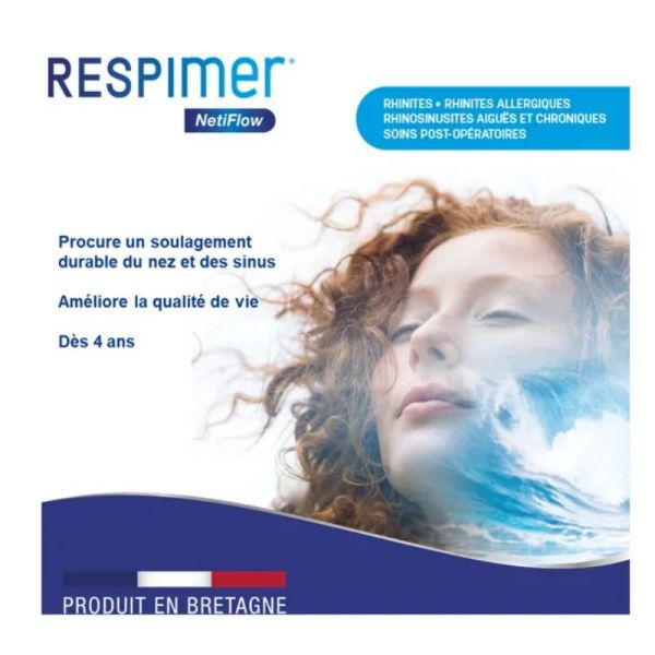 Respimer Netiflow Forte décongestion nez sinus dès 4 ans 16 sachets