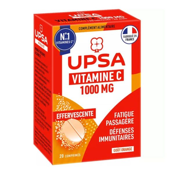 UPSA Vitamine C 1 000 mg 20 comprimés effervescents