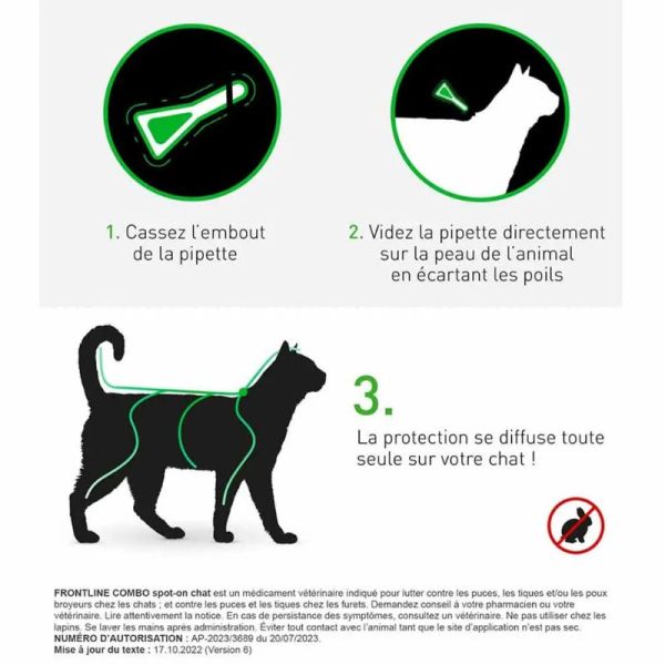 Frontline Combo Spot-on chat et furet 6 pipettes 05.5ml