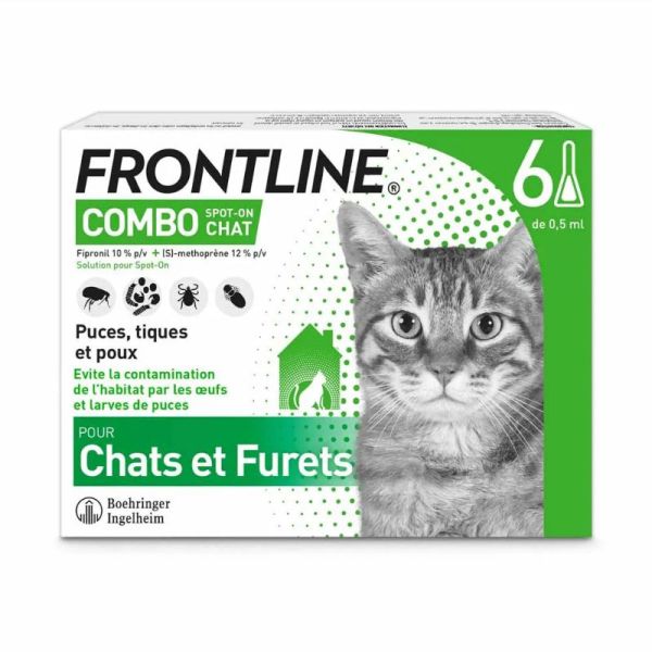 Frontline Combo Spot-on chat et furet 6 pipettes 05.5ml