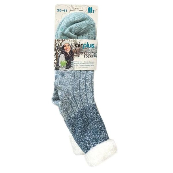 Airplus Aloe Cabin Chaussettes Hydratantes Cocooning BleuPointure 35 - 41 1 Paire