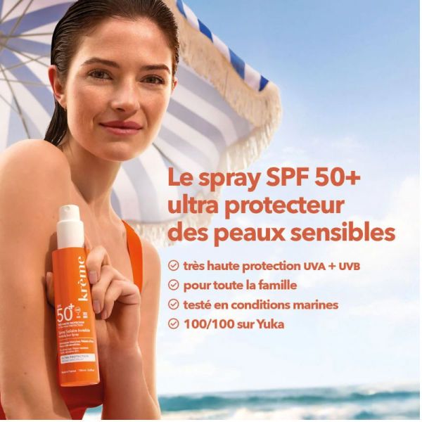 Krème eau solaire fraîche SPF50 spray 50ml