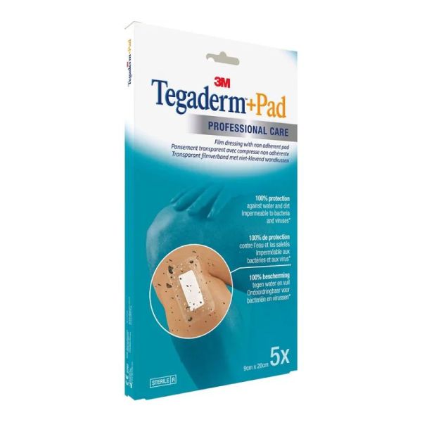 Tegaderm + PAD Pansements Adhésifs 9X20cm 5 unité