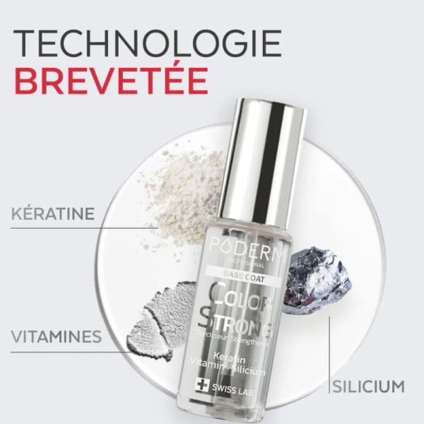 Poderm vernis durcisseur color strong base coat n°001 8ml