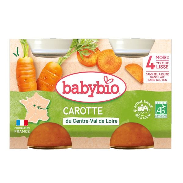 Babybio Carotte du Centre-Val de Loire 2 x 130 g