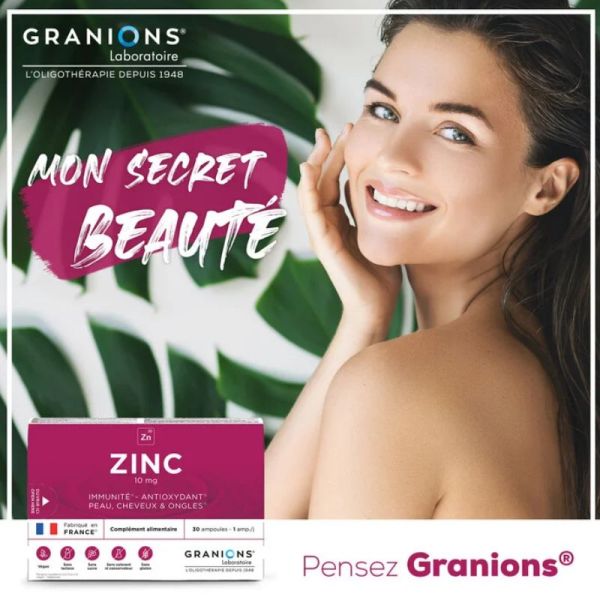 Granions Zinc Oligoéléments 30 ampoules buvables