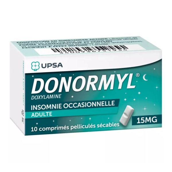 Donormyl 15mg doxylamine 10 comprimés sécables
