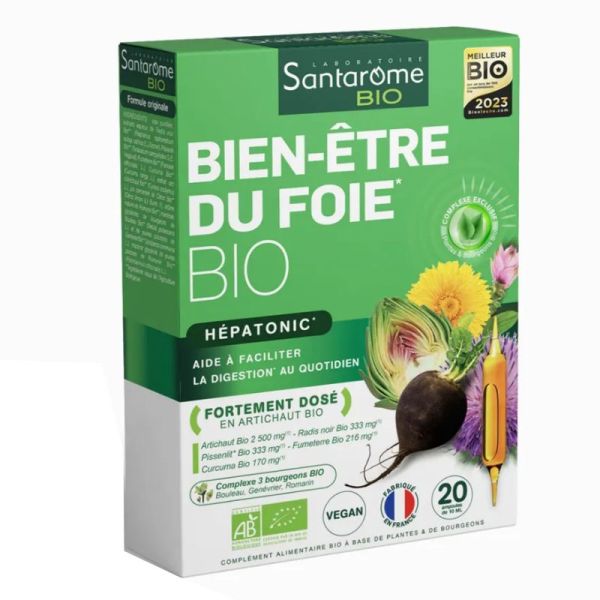 Santarome Bio Bien-Être du Foie Bio 20 Ampoules