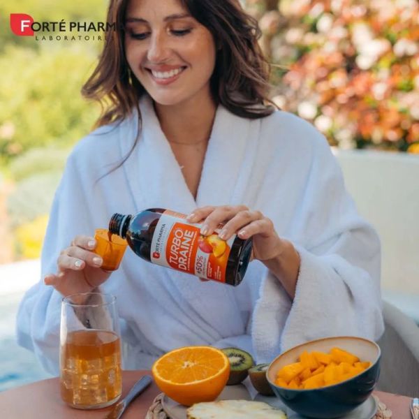 Forté Pharma Turbodraine draineur minceur et élimination goût pêche 500ml