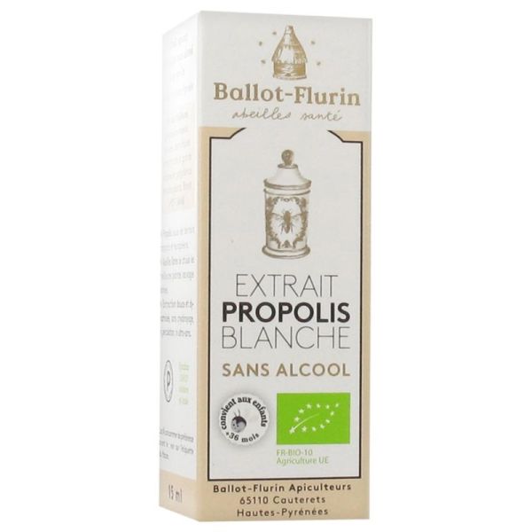 Ballot-Flurin extrait de propolis blanche sans alcool Bio 15ml