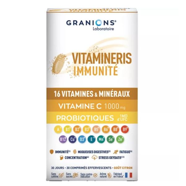 Granions Vitamineris Immunité 1000 mg Comprimés Effervescents