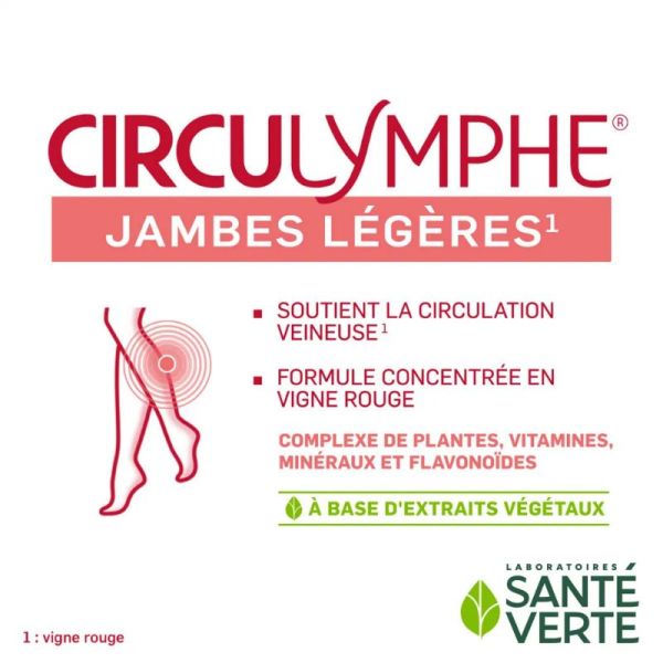 Sante Verte Circulymphe jambes légères 30 comprimés