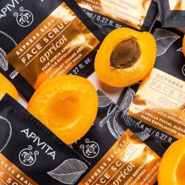 Apivita express Beauty gommage exfoliation douce à l'abricot, 2X8ml 2 x 8ml