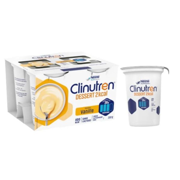 Clinutren Dessert 2kcal HP/HC+ saveur Vanille 4 x  200g