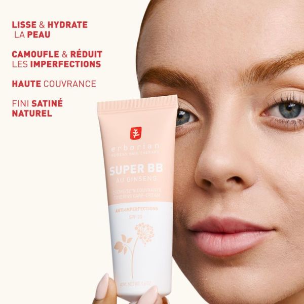 Erborian BB crème couvrante anti imperfections SPF20 teinte nude 40ml