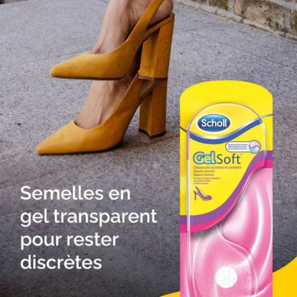 Scholl semelles GelSoft chaussures ouvertes 35-40,5 1 paire
