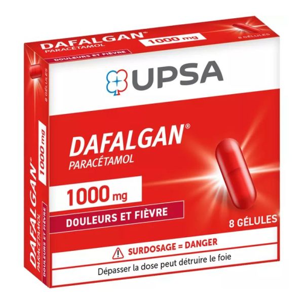 Upsa Dafalgan 1000 mg 8 gélules