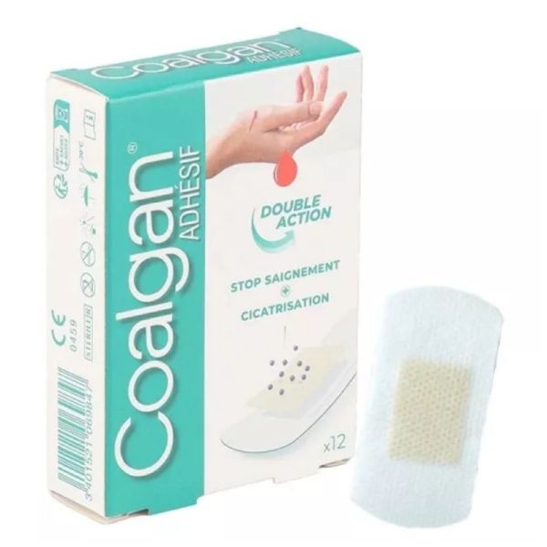 Coalgan 12 pansements adhésifs hémostatiques
