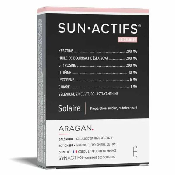 Aragan Synactifs Sun Actifs Solaire 30 gélules