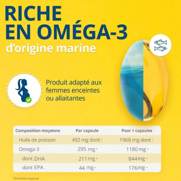 OM3 cœur cerveau vision 60 capsules