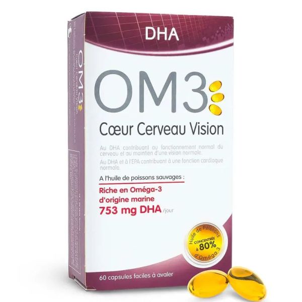 OM3 cœur cerveau vision 60 capsules