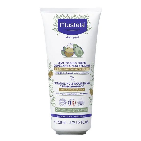 Mustela shampooing crème démêlant et nourrissant 200ml